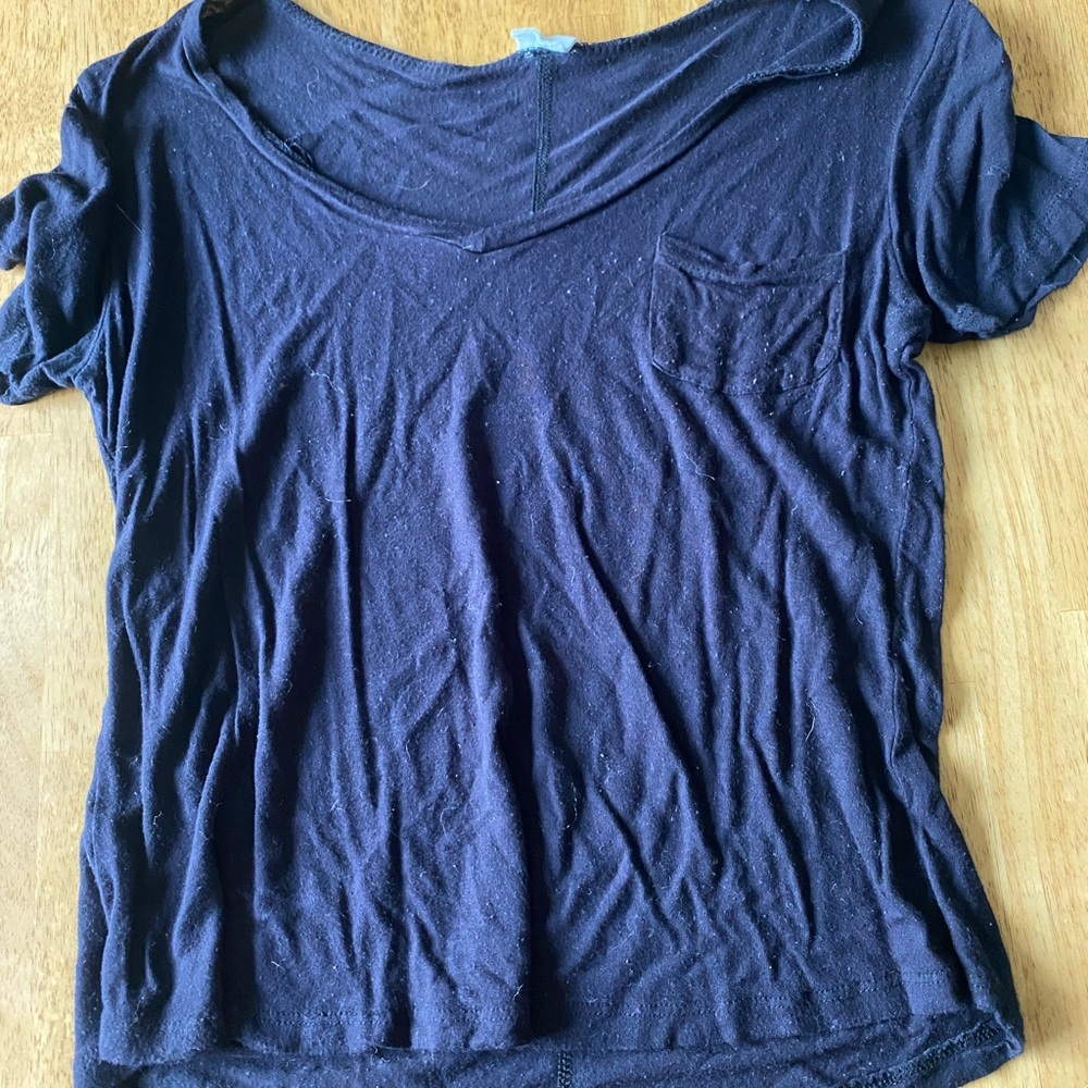 Black pocket dress tee
